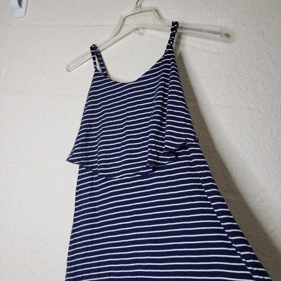 American Eagle Blue/White Stripe Flounce Dress XS - Picture 11 of 16